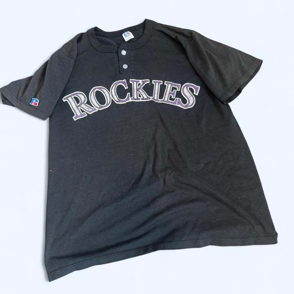 Vintage Russell Athletic Colorado Rockies Henley Shirt